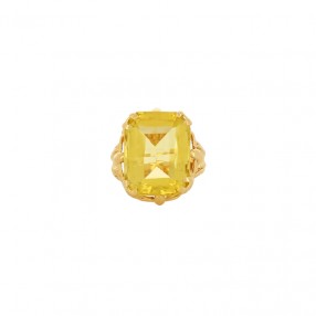 Bague Vintage en Or et Citrine