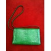 Sac Hermès en cuir de lézard vert