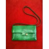 Sac Hermès en cuir de lézard vert