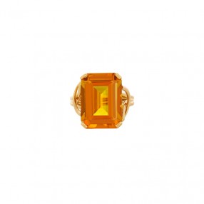 Bague Vintage en Or et Citrine