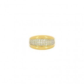 Bague Jonc en Or et Diamants