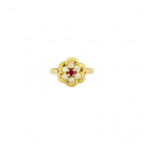 Bague Vintage Marguerite en Or