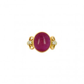 Bague Vintage en Or Rubis...