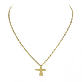 Collier Centre Christ en Or