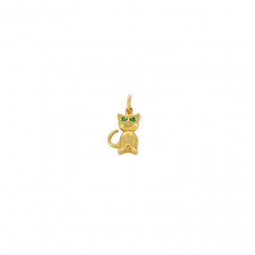 Pendentif Chat en Or et...