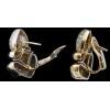 Boucles d'oreilles modernes Bouddha en or et diamants