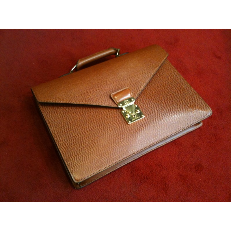 Serviette ambassadeur leather handbag Louis Vuitton Brown in Leather -  32775265