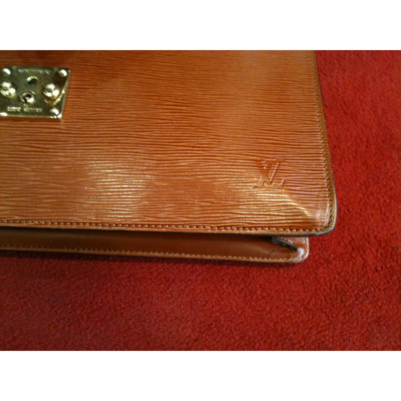 Serviette ambassadeur leather handbag Louis Vuitton Brown in Leather -  32775265