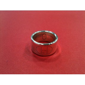 Bague Hermes Eclipse ruban en argent