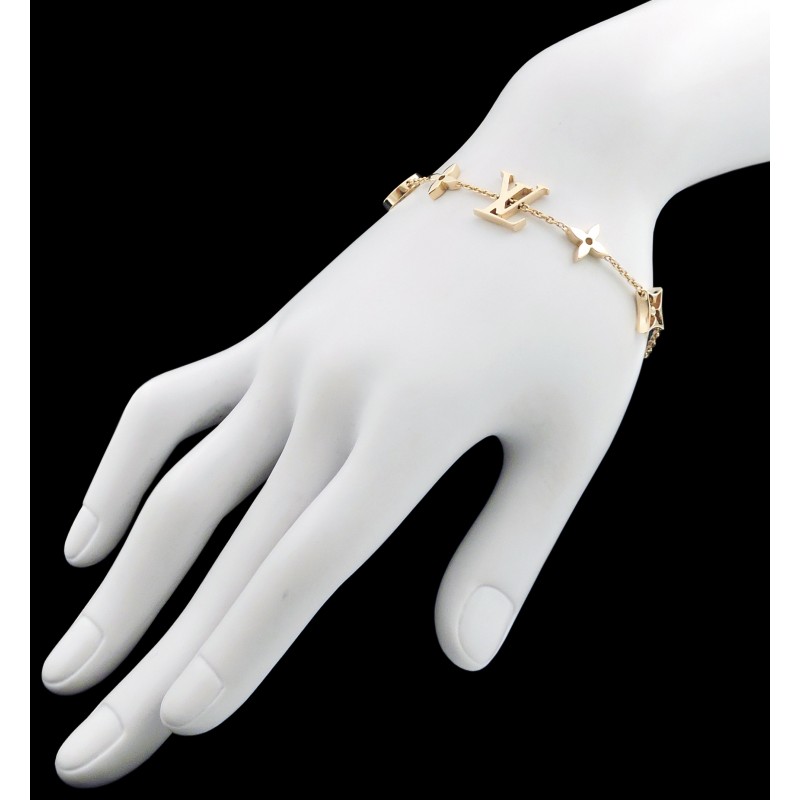 Louis Vuitton Style LV Gold Metal Bracelet (Natural Mother of Fritilla – El  blin-blín