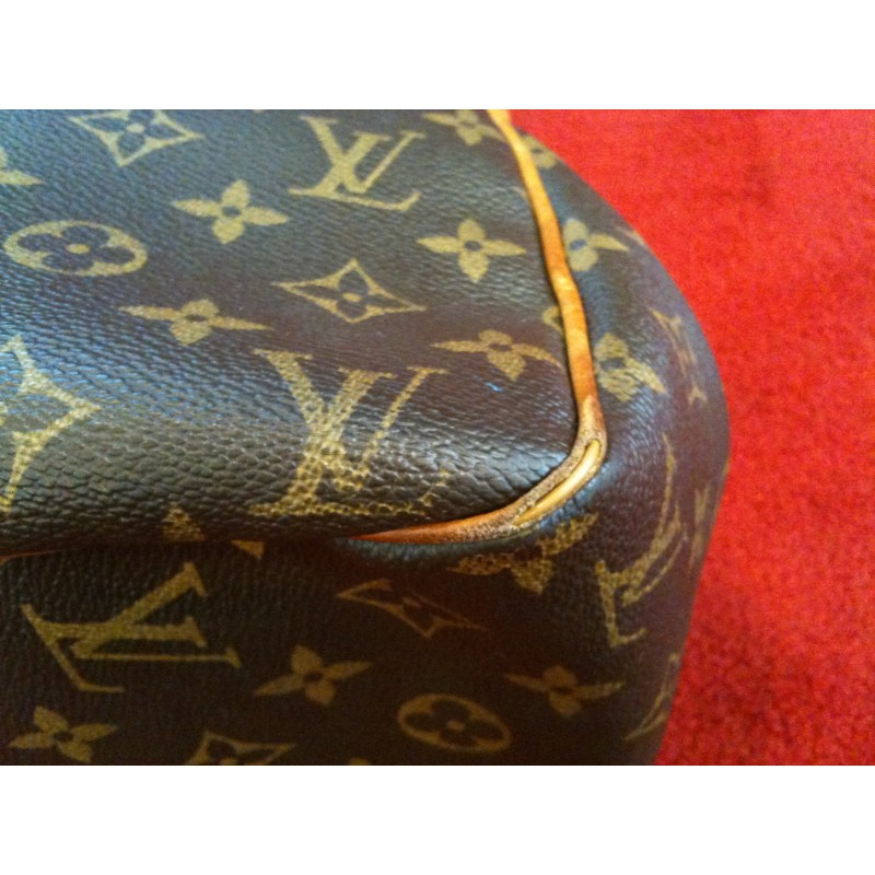 Sac à main Louis Vuitton Batignolles en toile monogram et cuir naturel