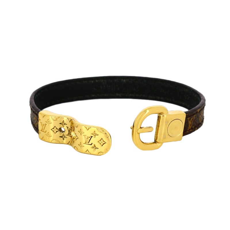 Bracelet Louis Vuitton Fasten Your en cuir Monogram