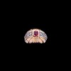 Bague ancienne Rubis diamants 1950's