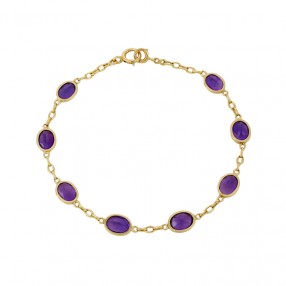 Bracelet en Or et Améthystes